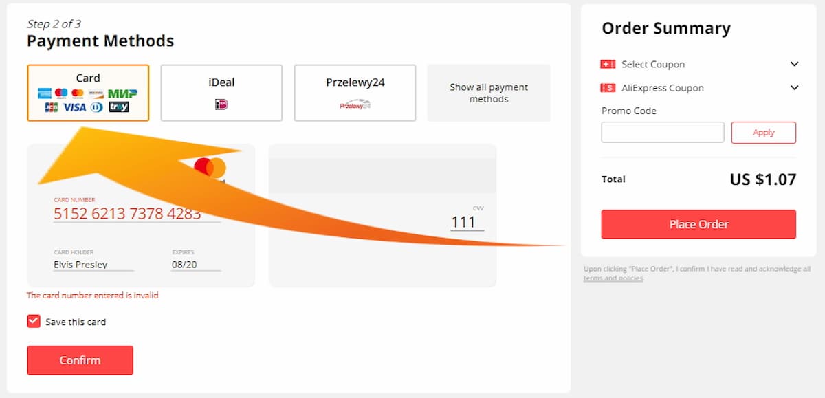 If you have already made a payment on Aliexpress.