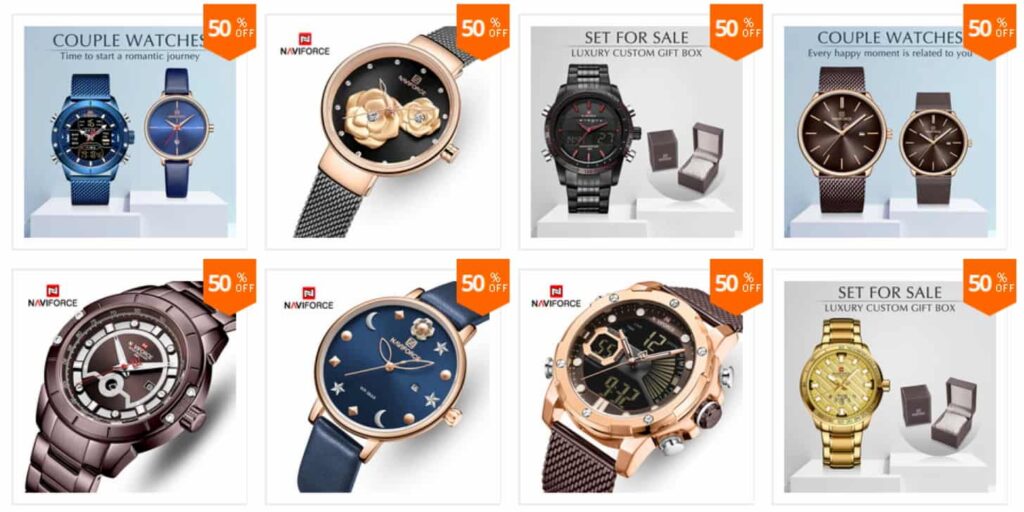 купоны от NAVIFORCE Official Store на Алиэкспресс