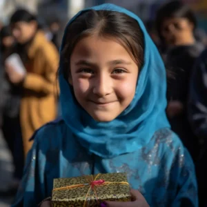 AliExpress-Afghanistan a girl with a package