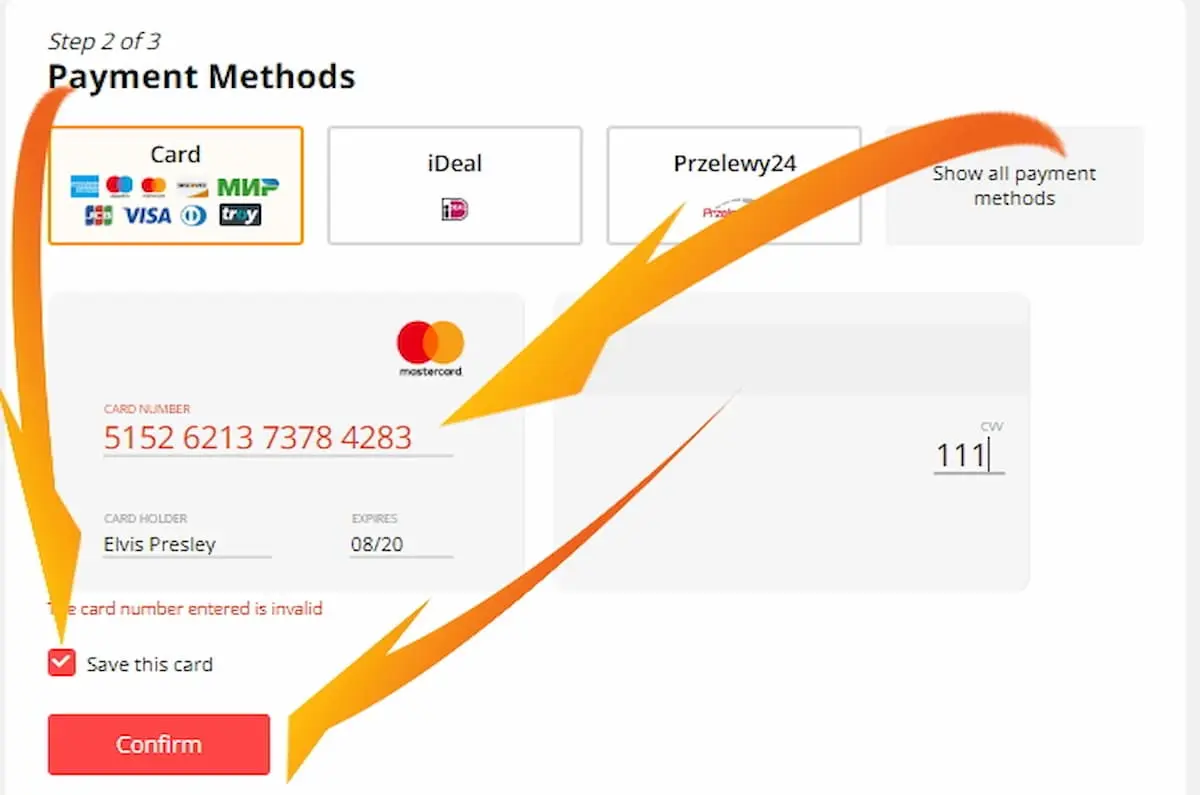 If you pay for the first time