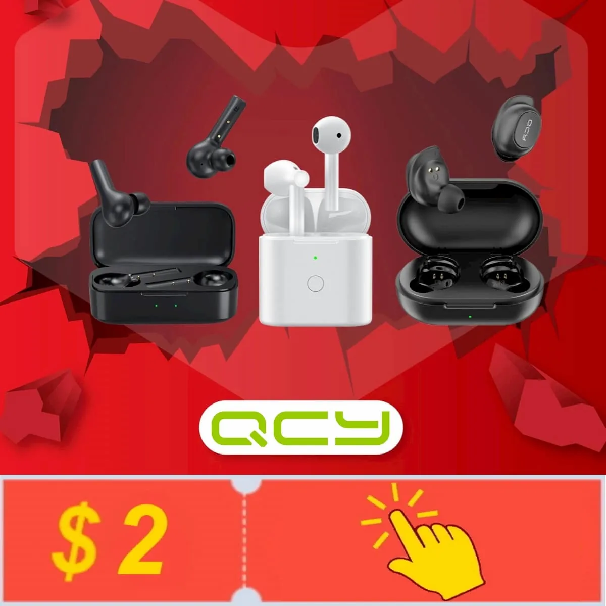 QCY Official Store Earbuds and Headphones
